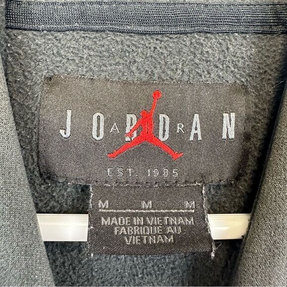 Jordan DCCC Storm Hoodie Mens Medium Gray Pullover Jump Man Basketball Casual - Picture 12 of 14